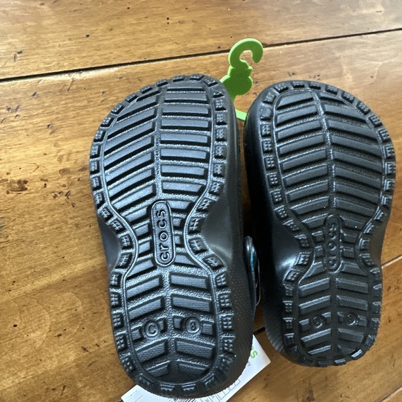 CROCS Classic Lined Spray Dye Clog Black/Multi Shoes US C 8 Comfy And Cute S064 - Picture 5 of 5